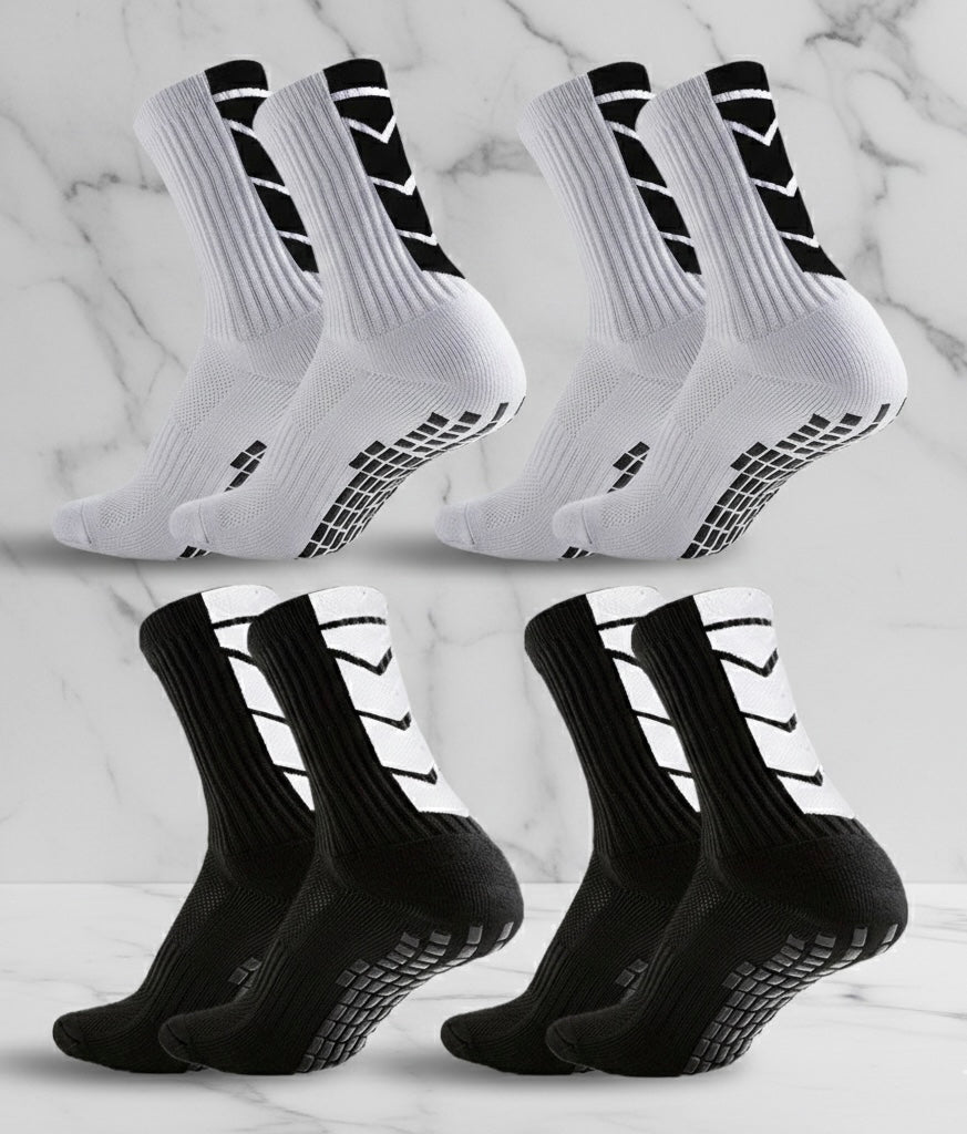 Grip Socks Elite – Calze Antiscivolo Professionali (Pack 4 Paia)